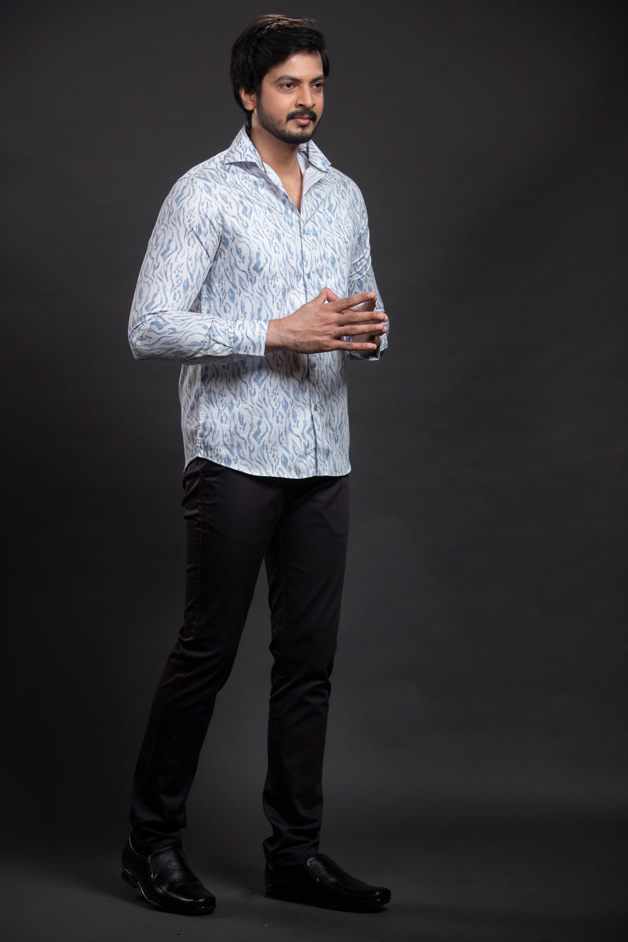 Blue Printed Shirt