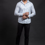 Blue Printed Shirt