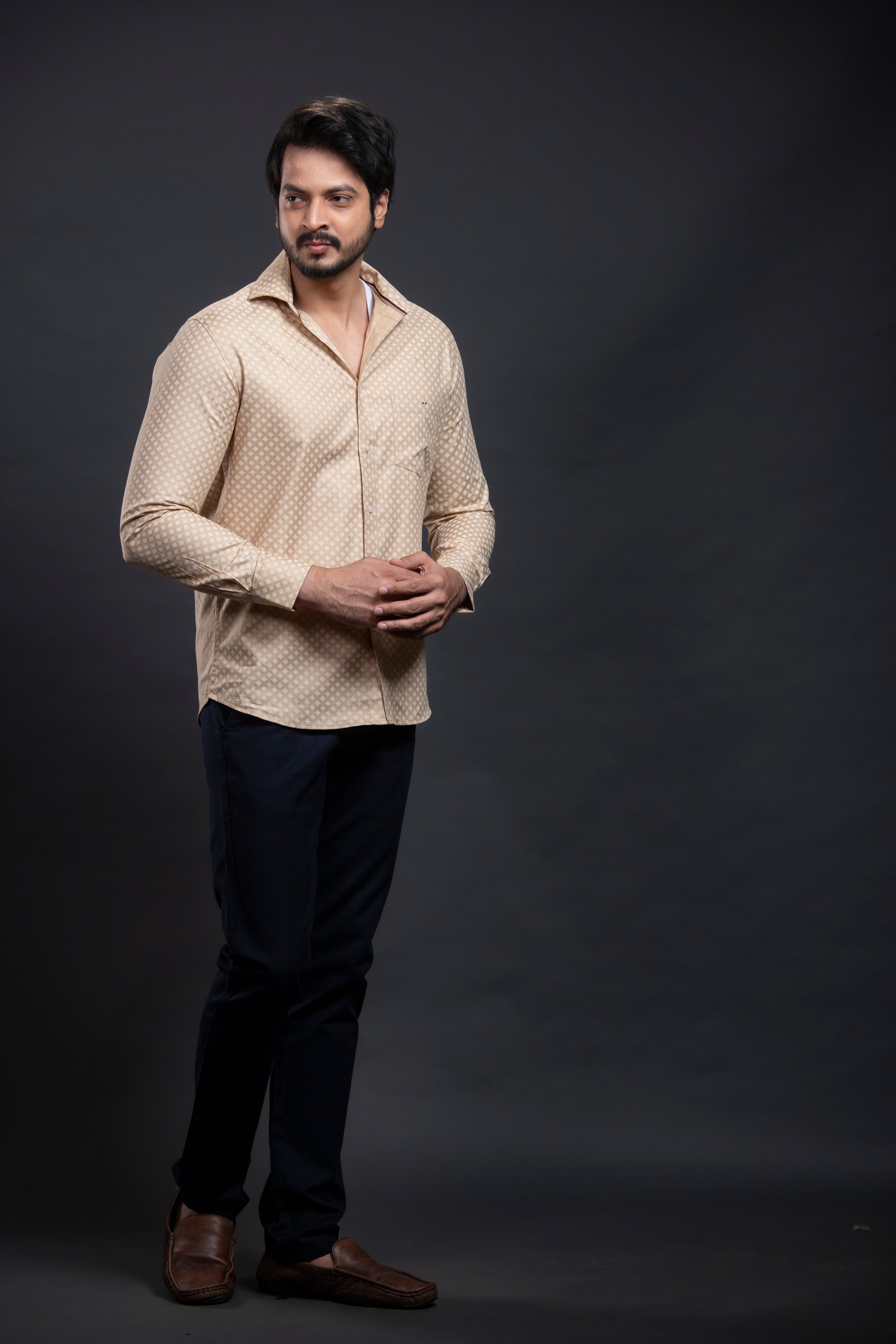 Fawn Diamond Checkered Shirt