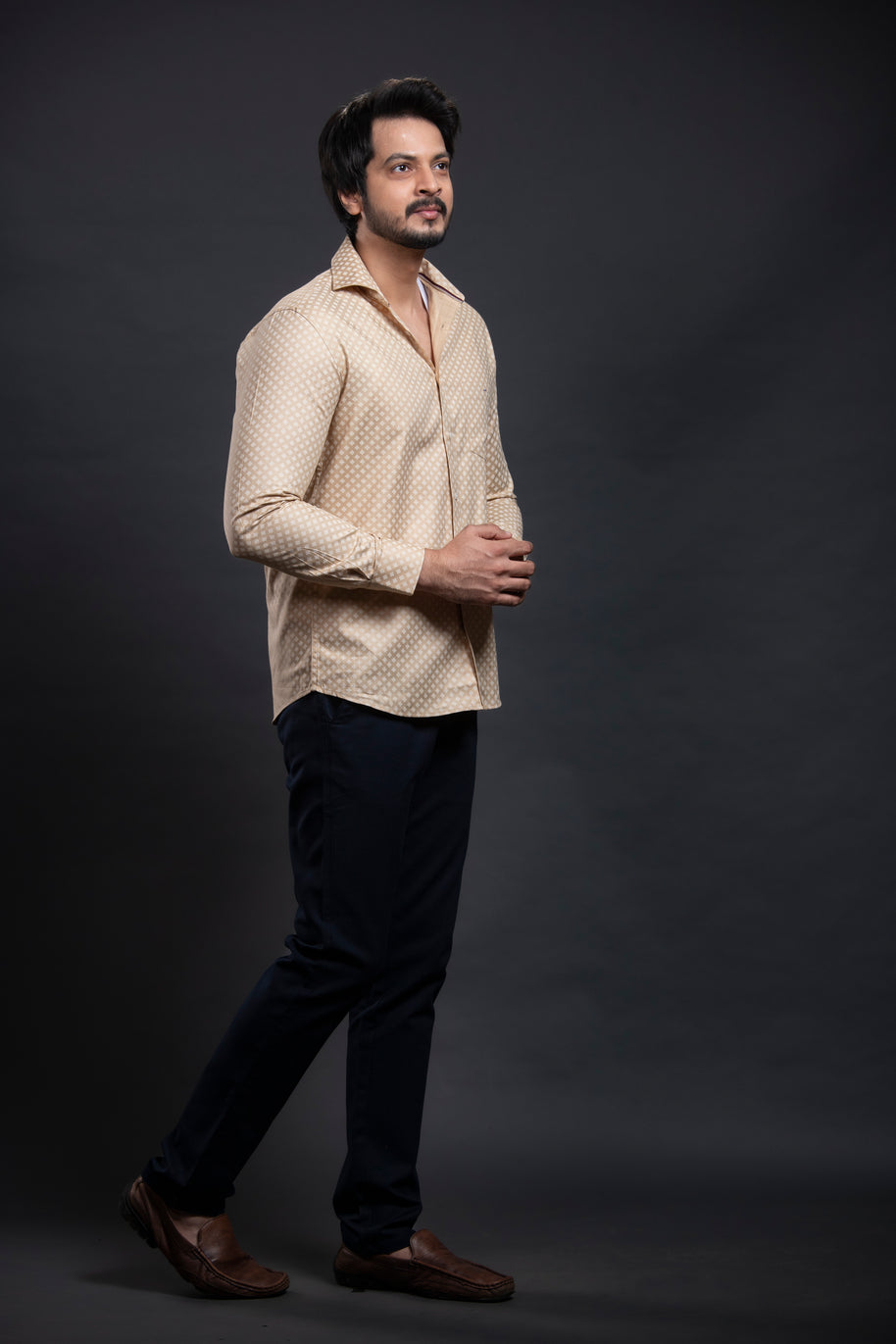 Fawn Diamond Checkered Shirt