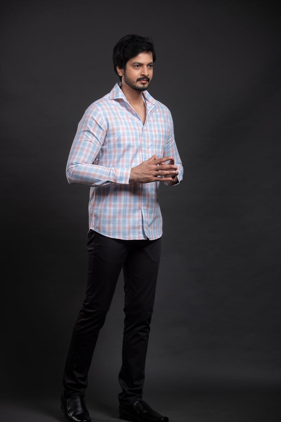 Aqua Checkered Shirt