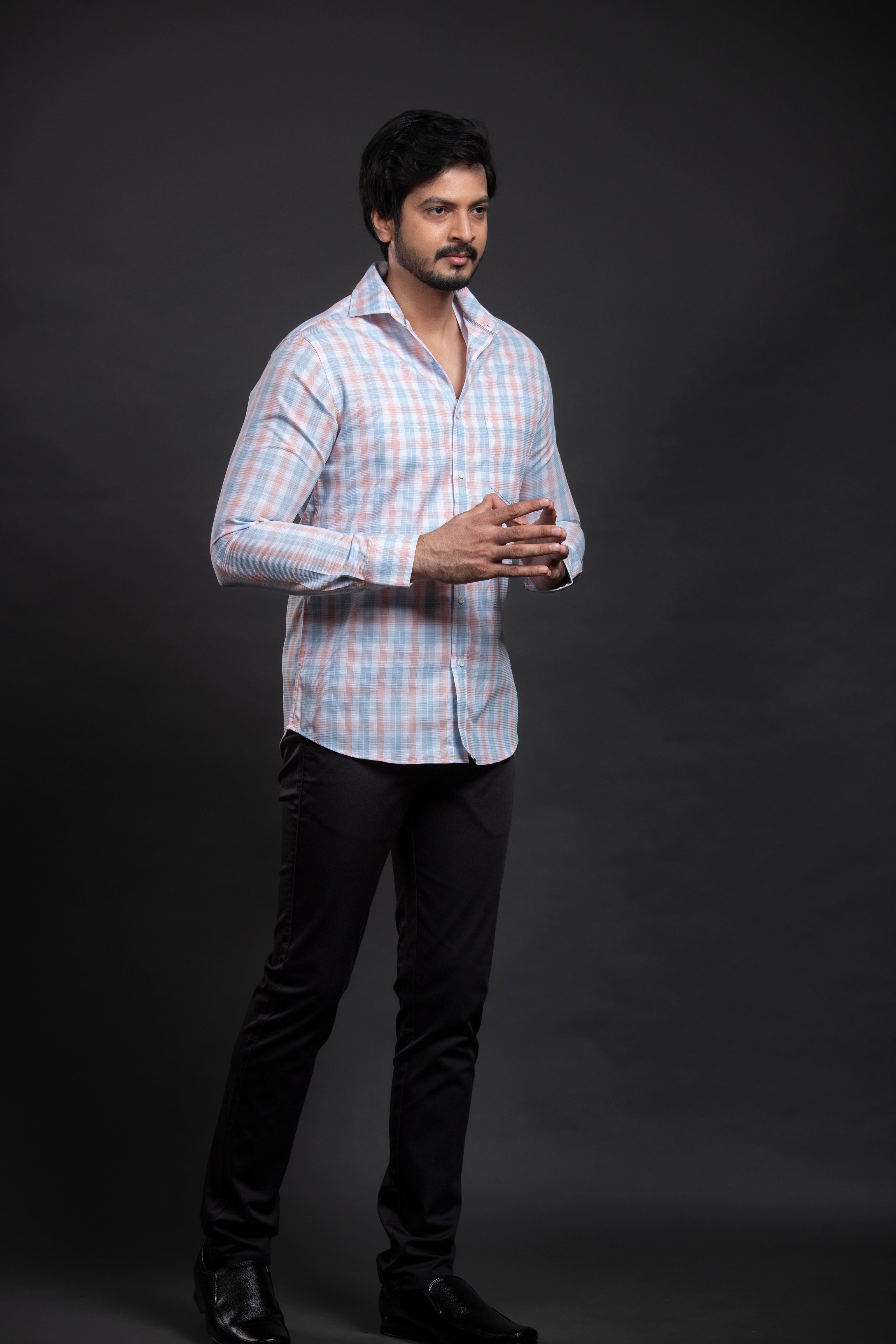 Aqua Checkered Shirt