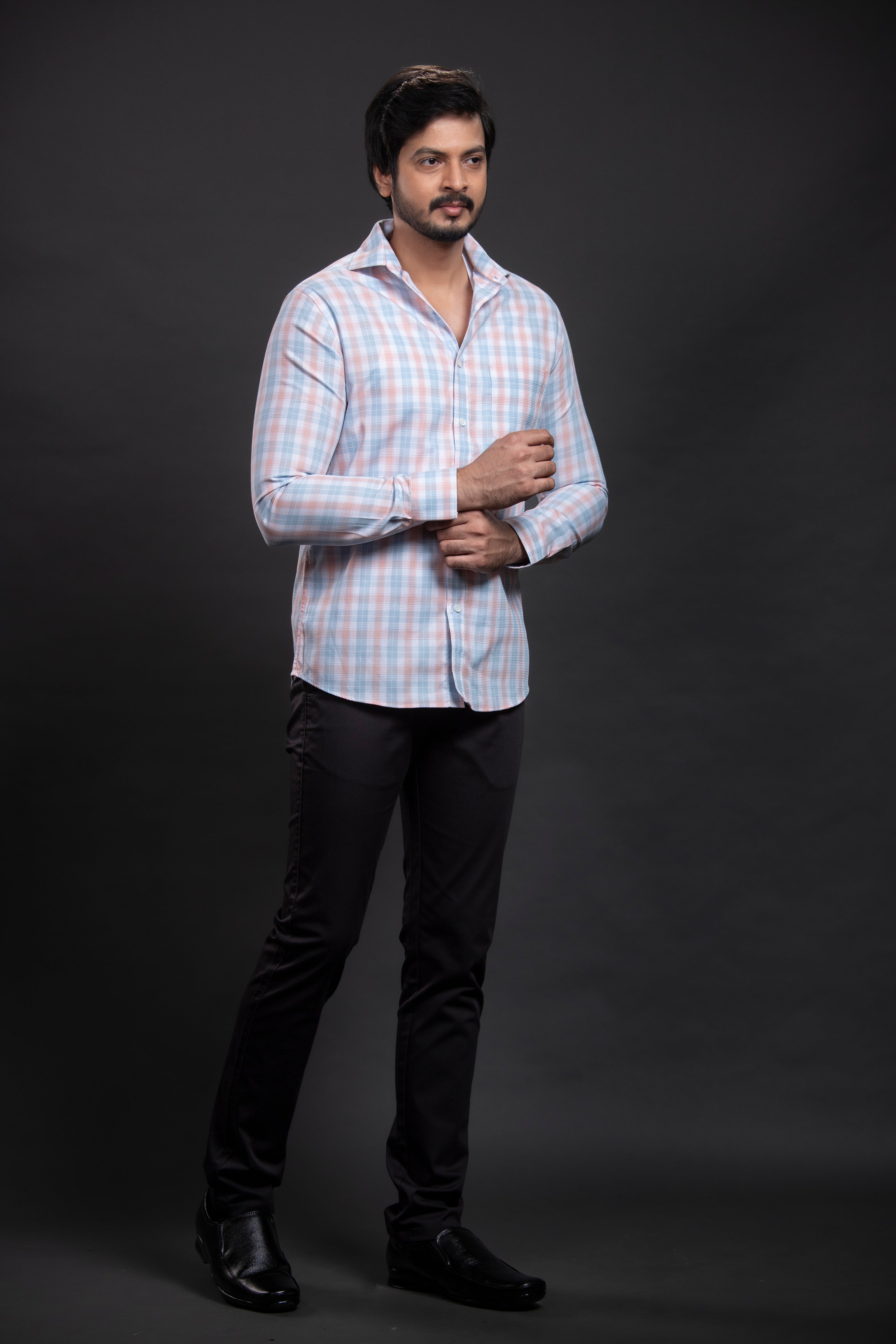 Aqua Checkered Shirt
