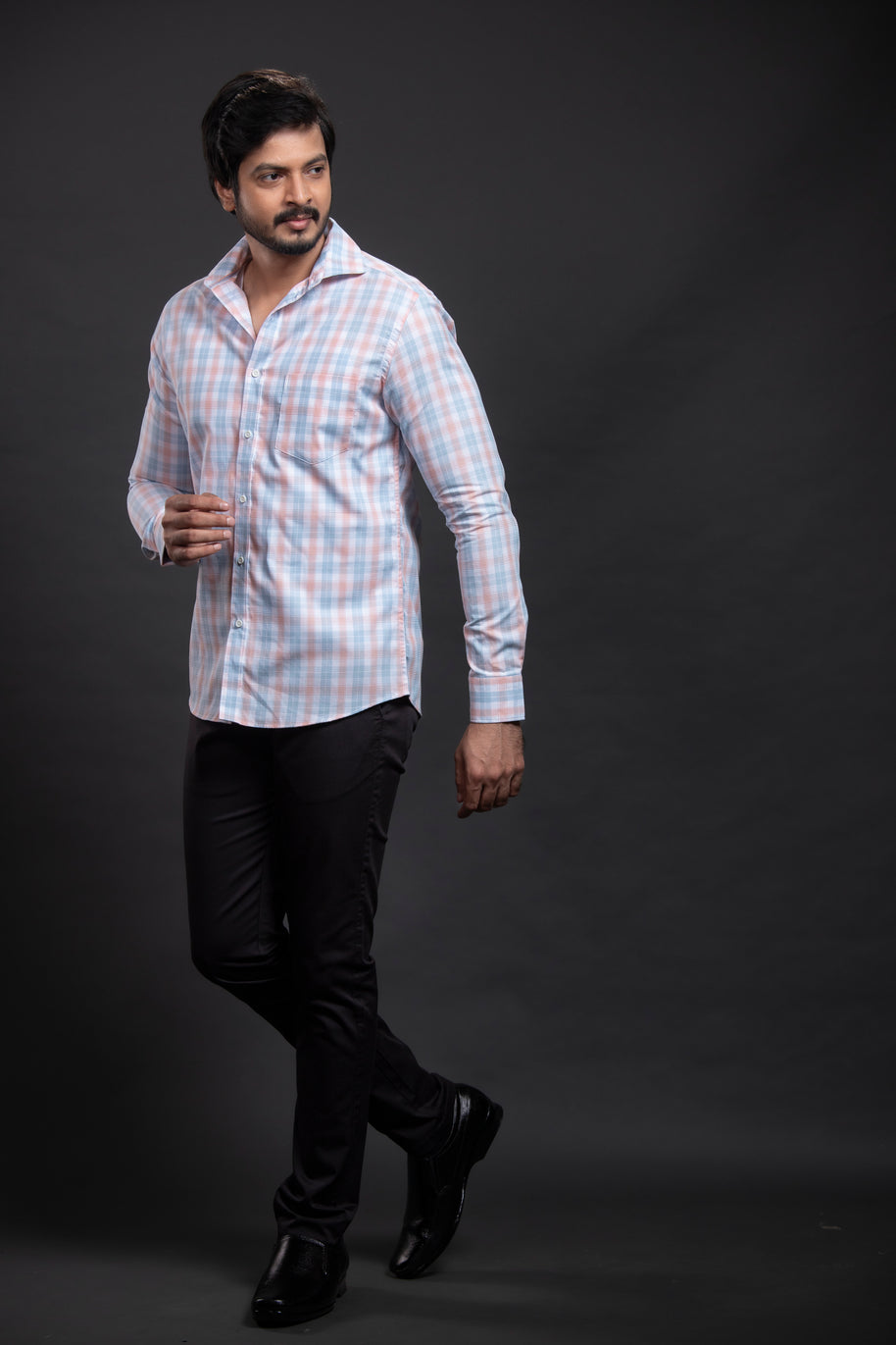 Aqua Checkered Shirt