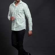 Aqua Checkered Shirt