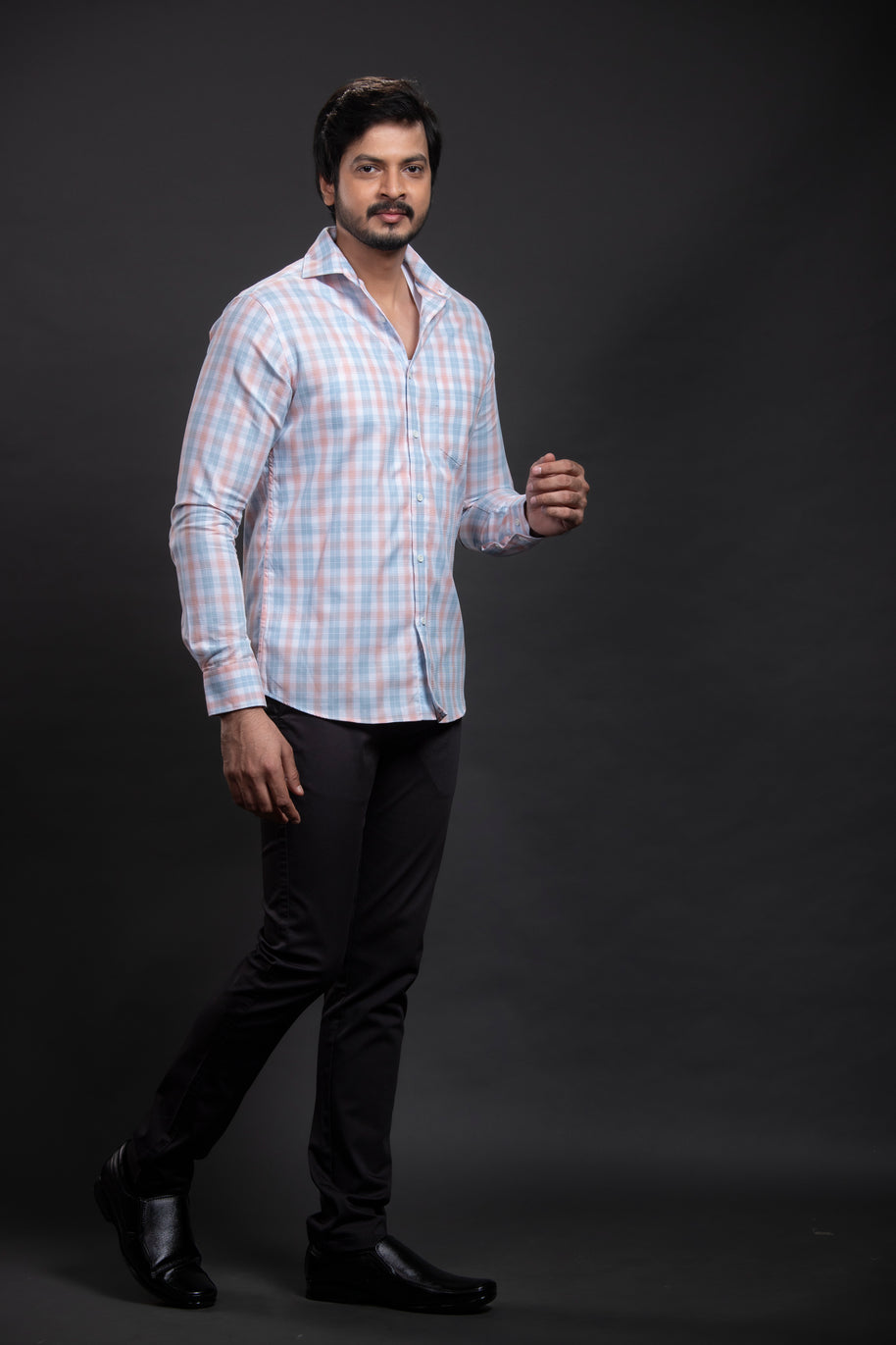 Aqua Checkered Shirt
