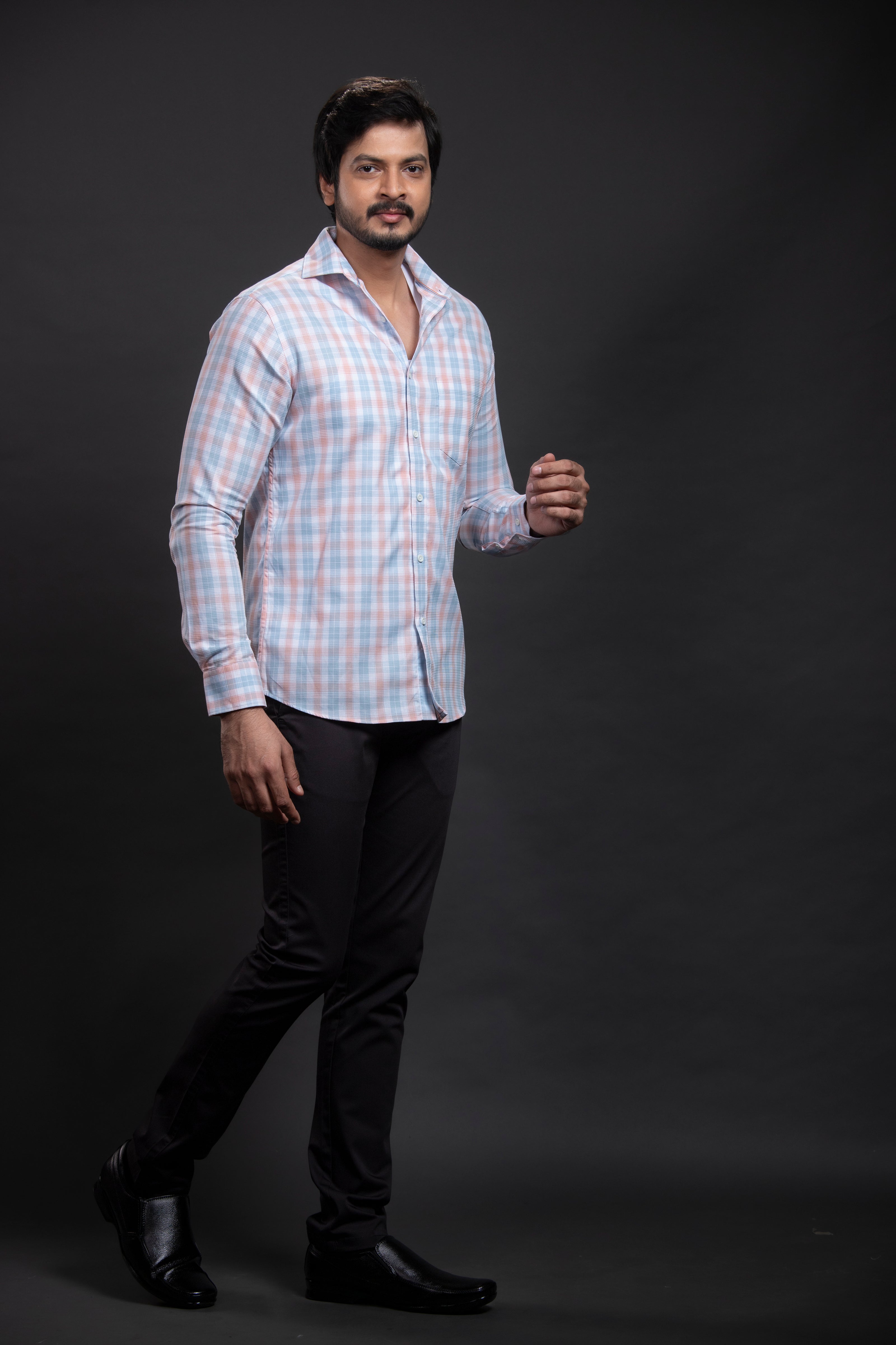 Aqua Checkered Shirt