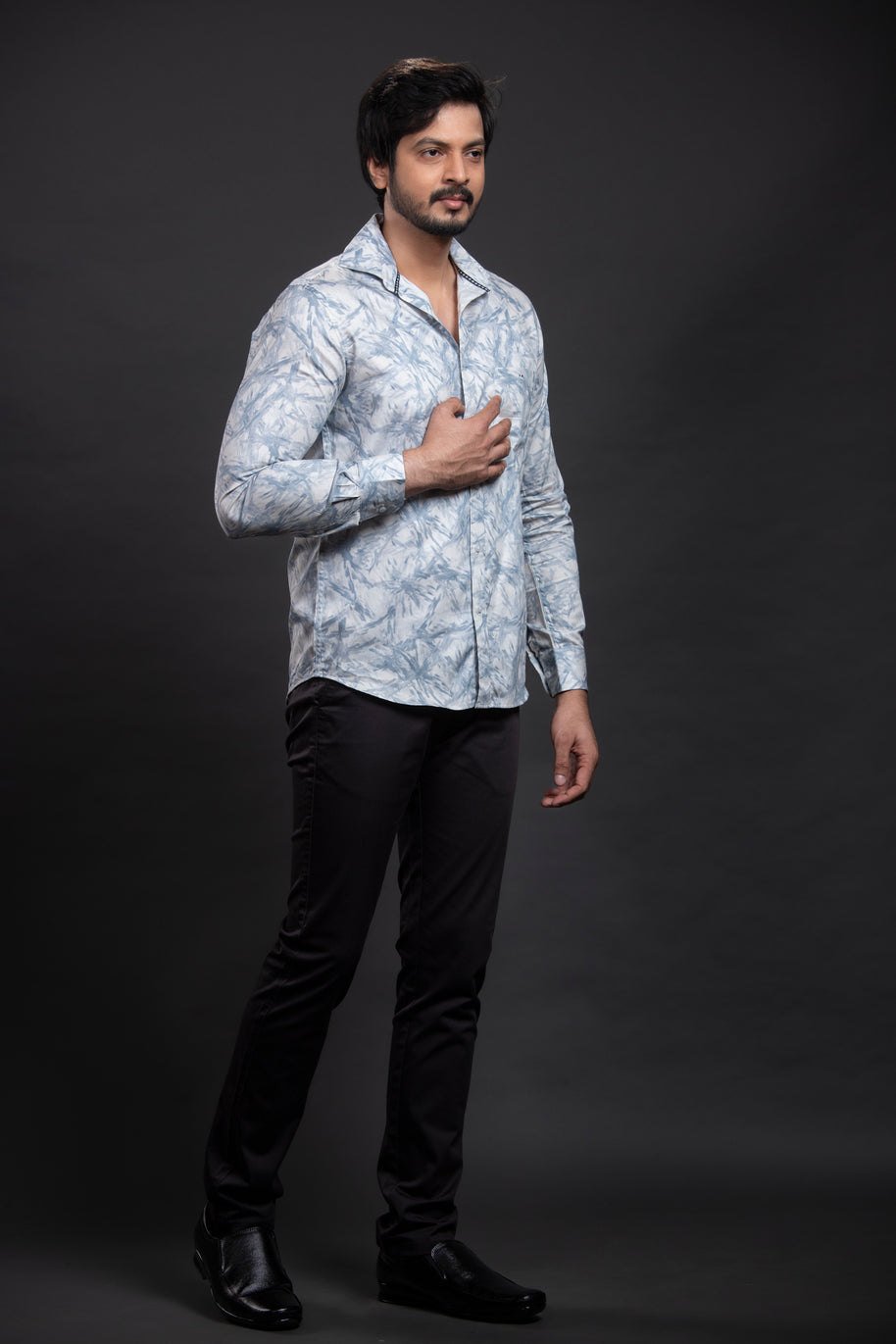 Grey Printed Shirt