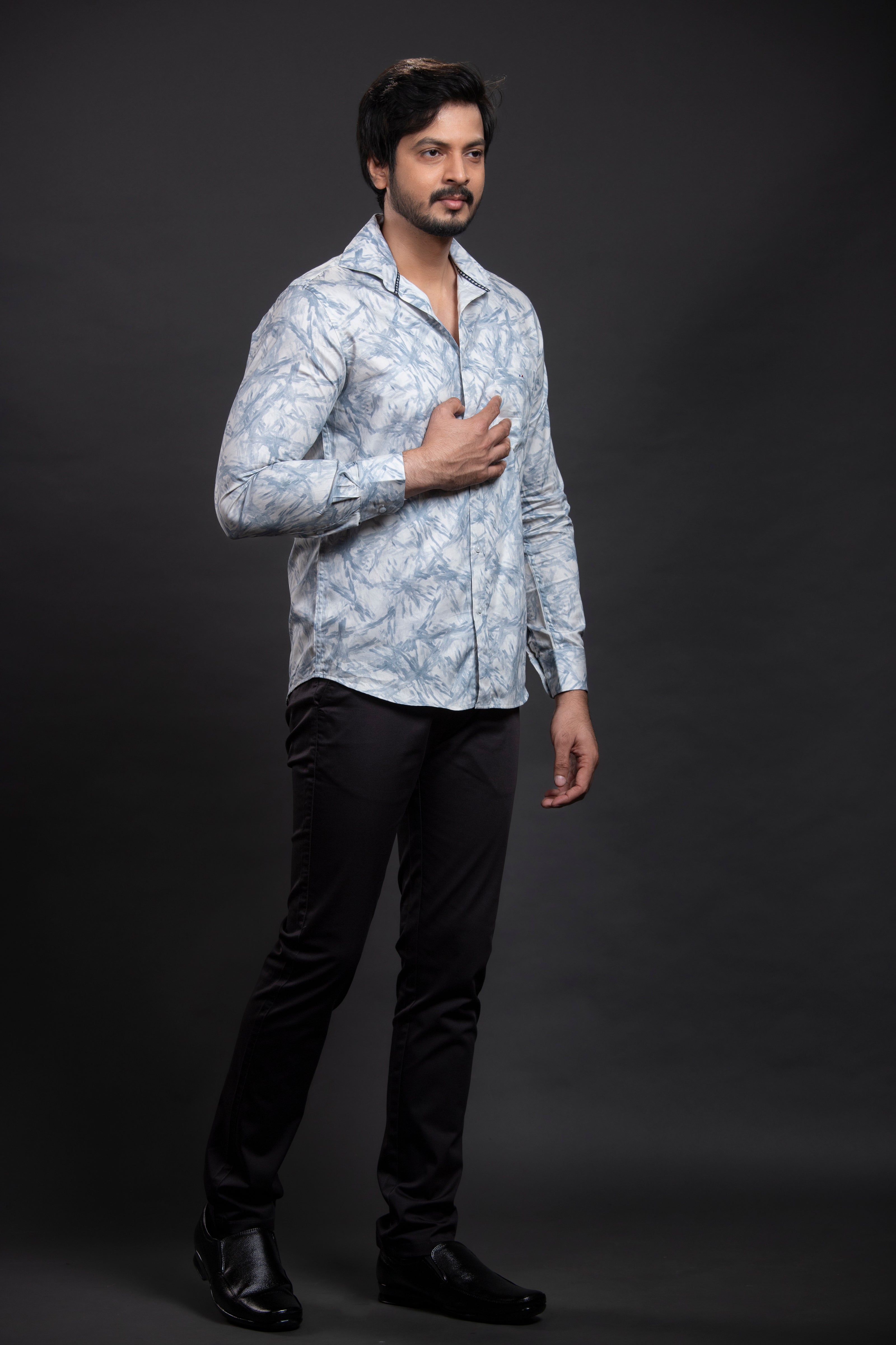 Grey Printed Shirt