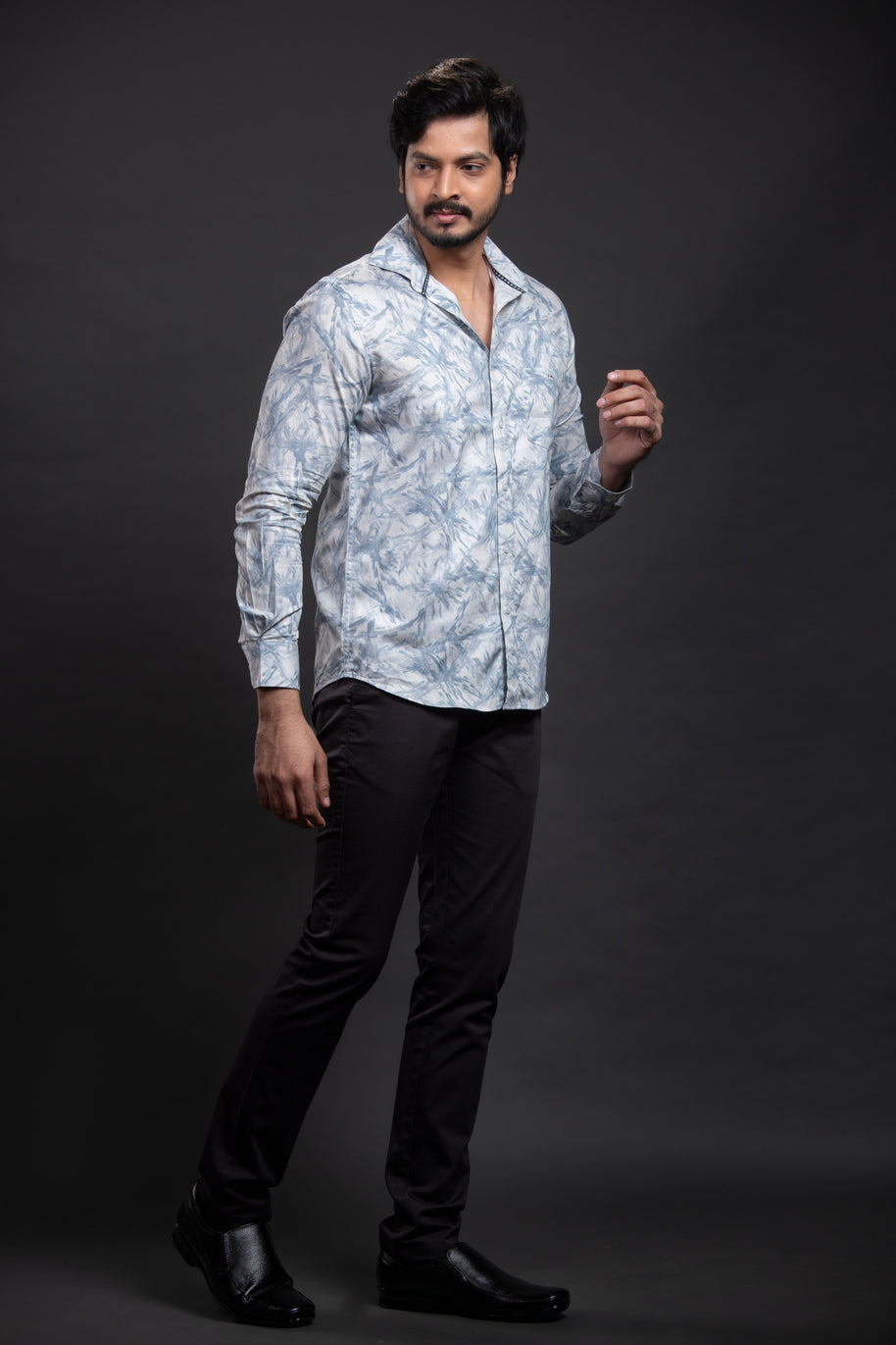 Grey Printed Shirt