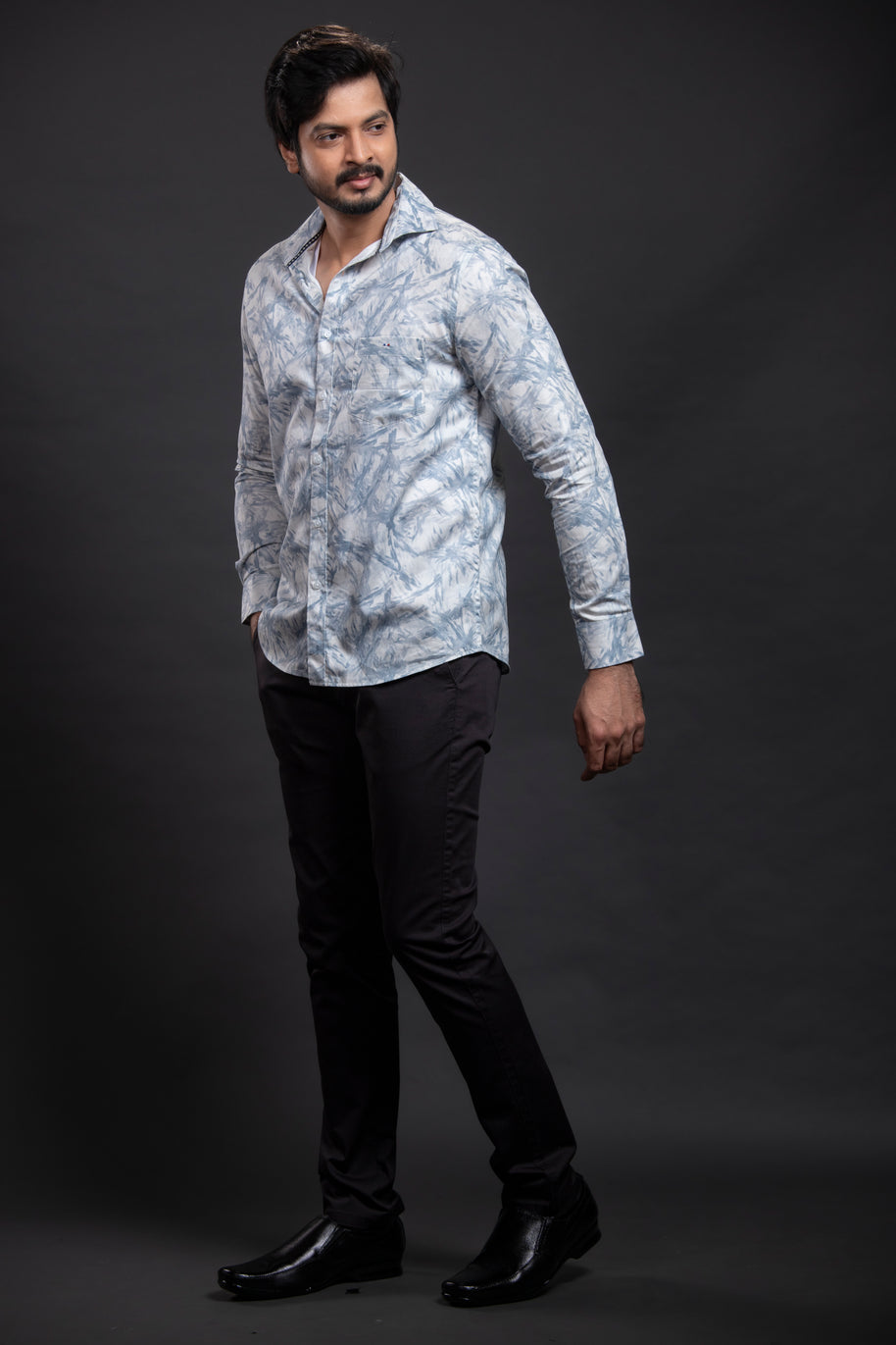 Grey Printed Shirt