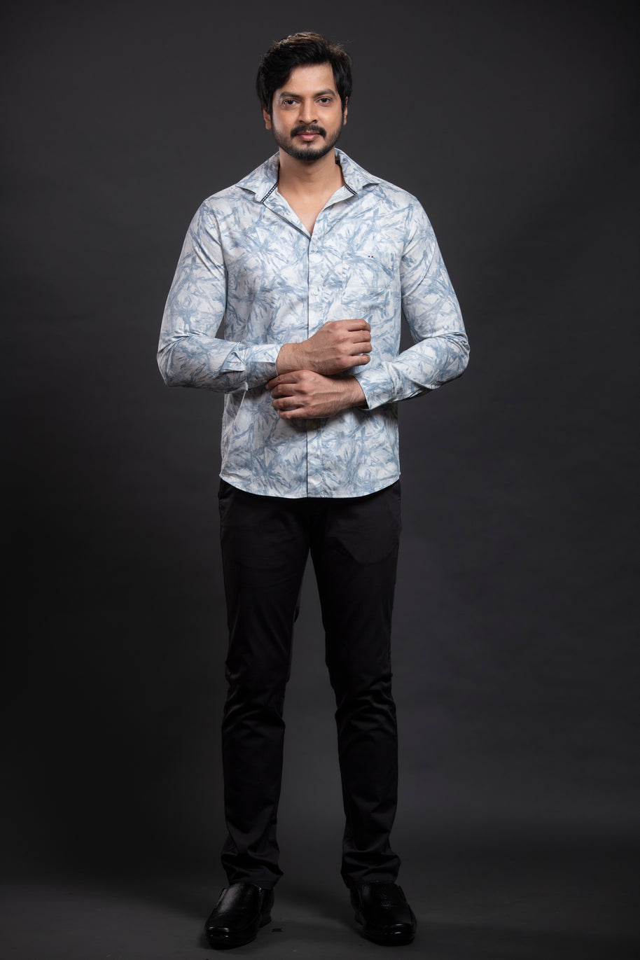 Grey Printed Shirt