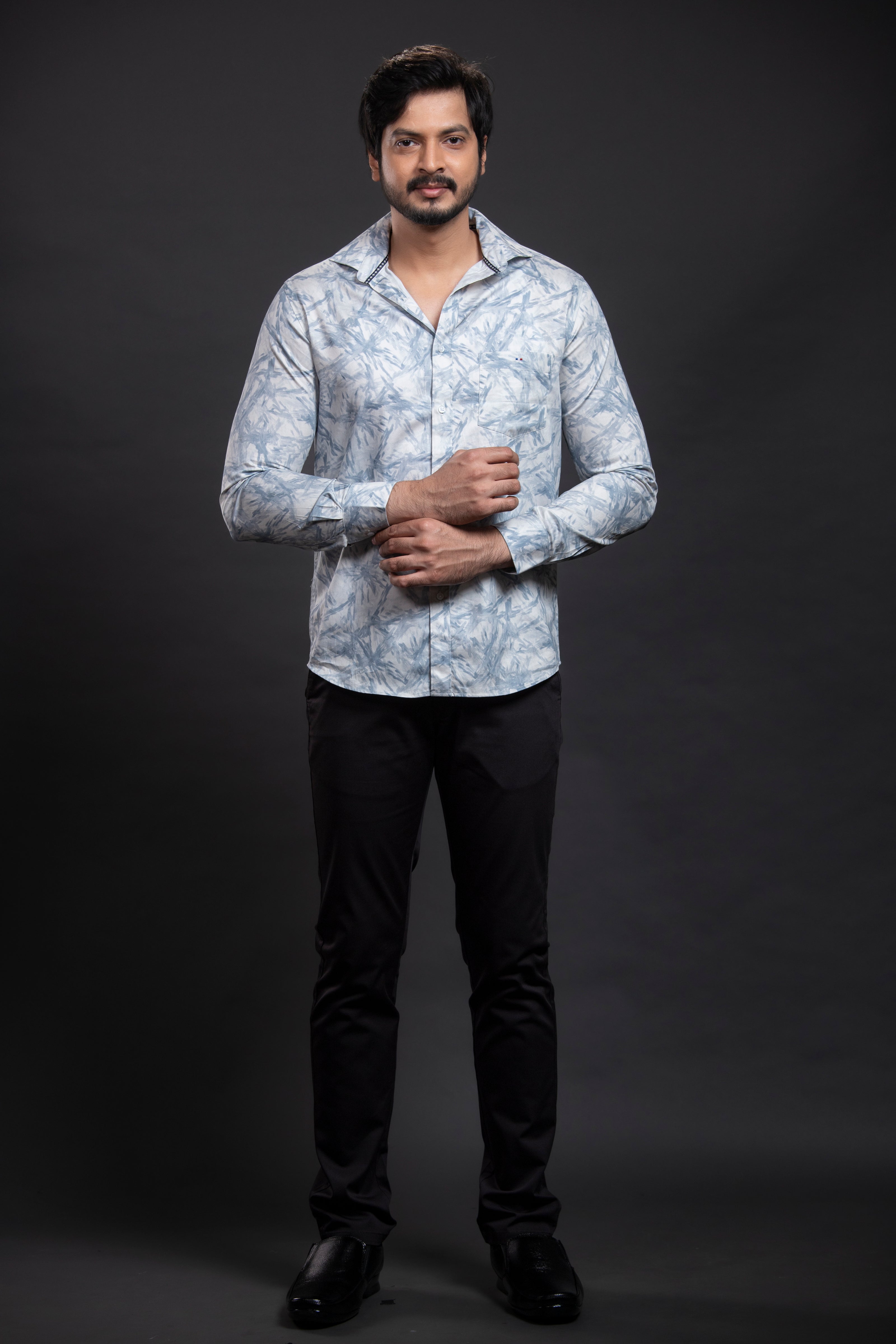 Grey Printed Shirt