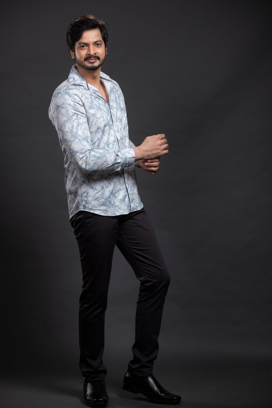 Grey Printed Shirt
