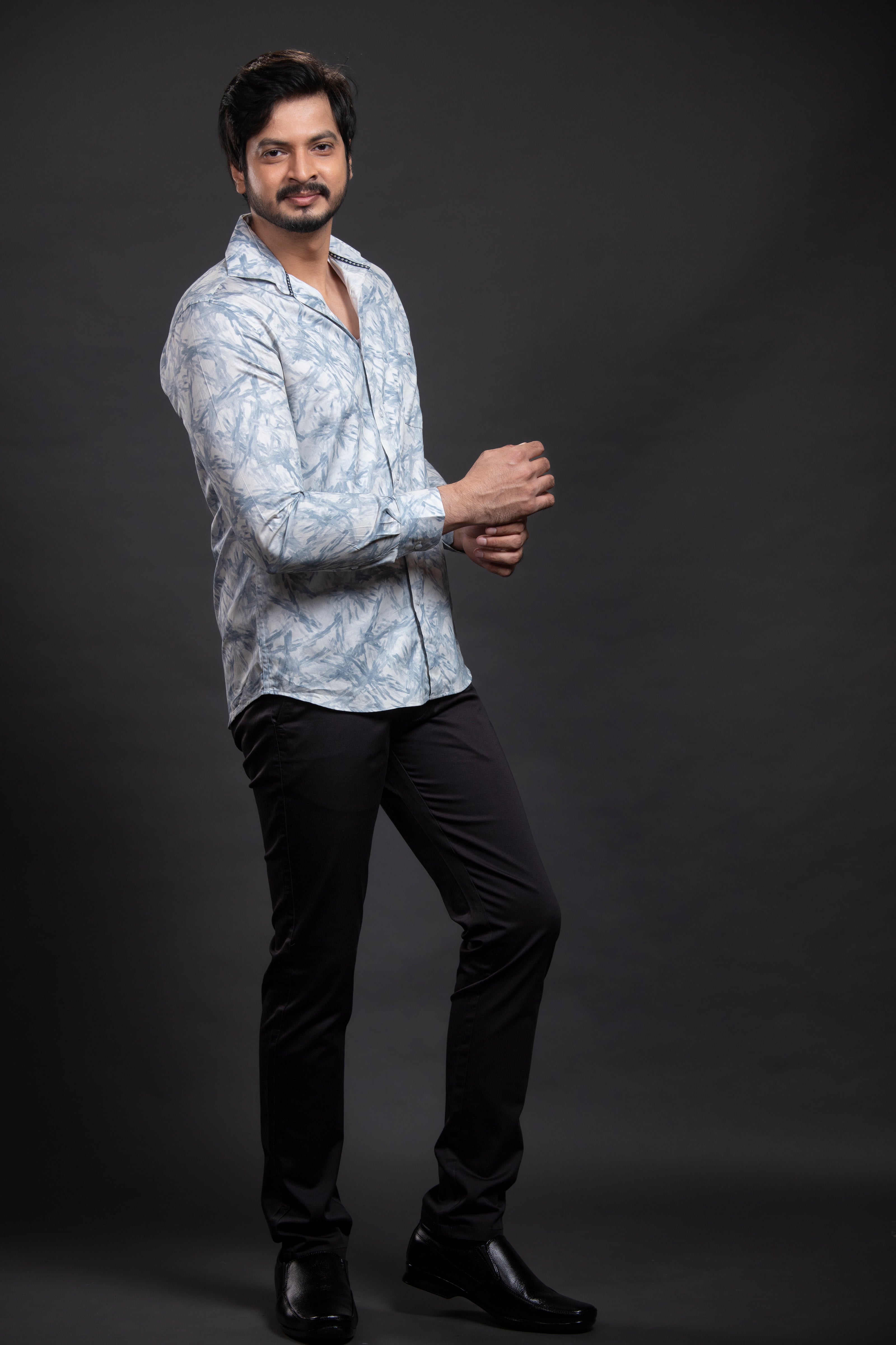 Grey Printed Shirt