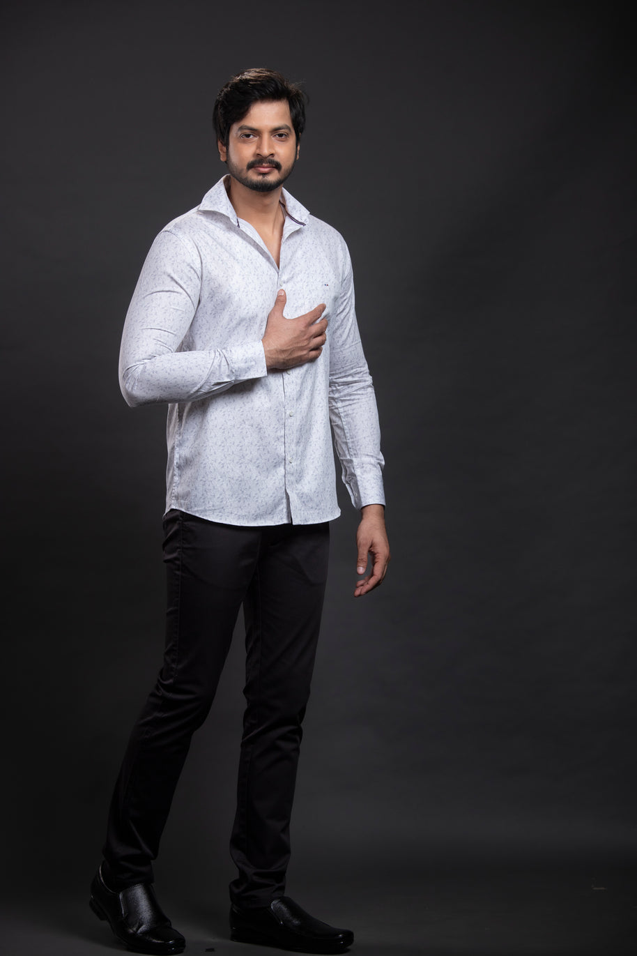 Grey Printed Shirt