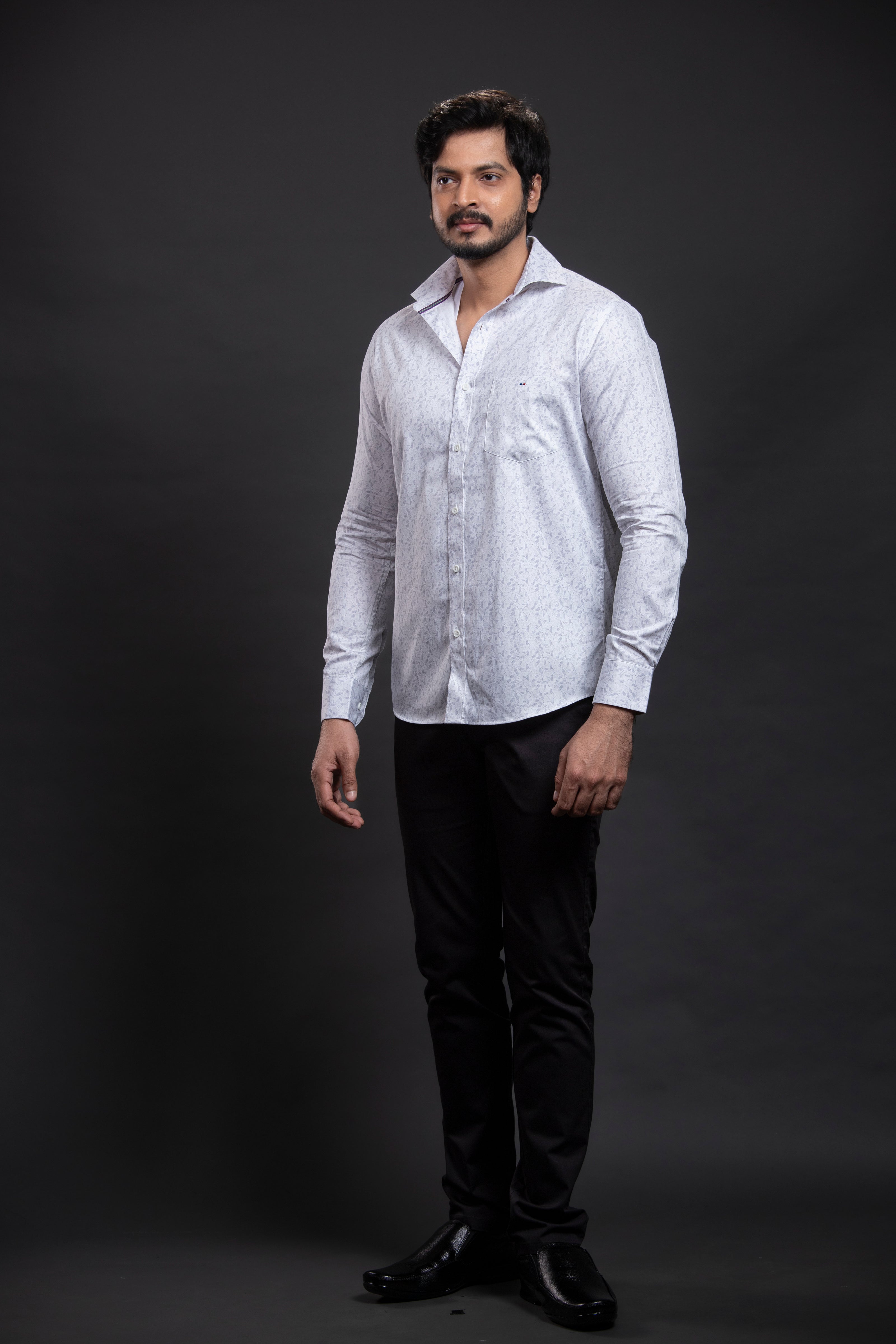 Grey Printed Shirt