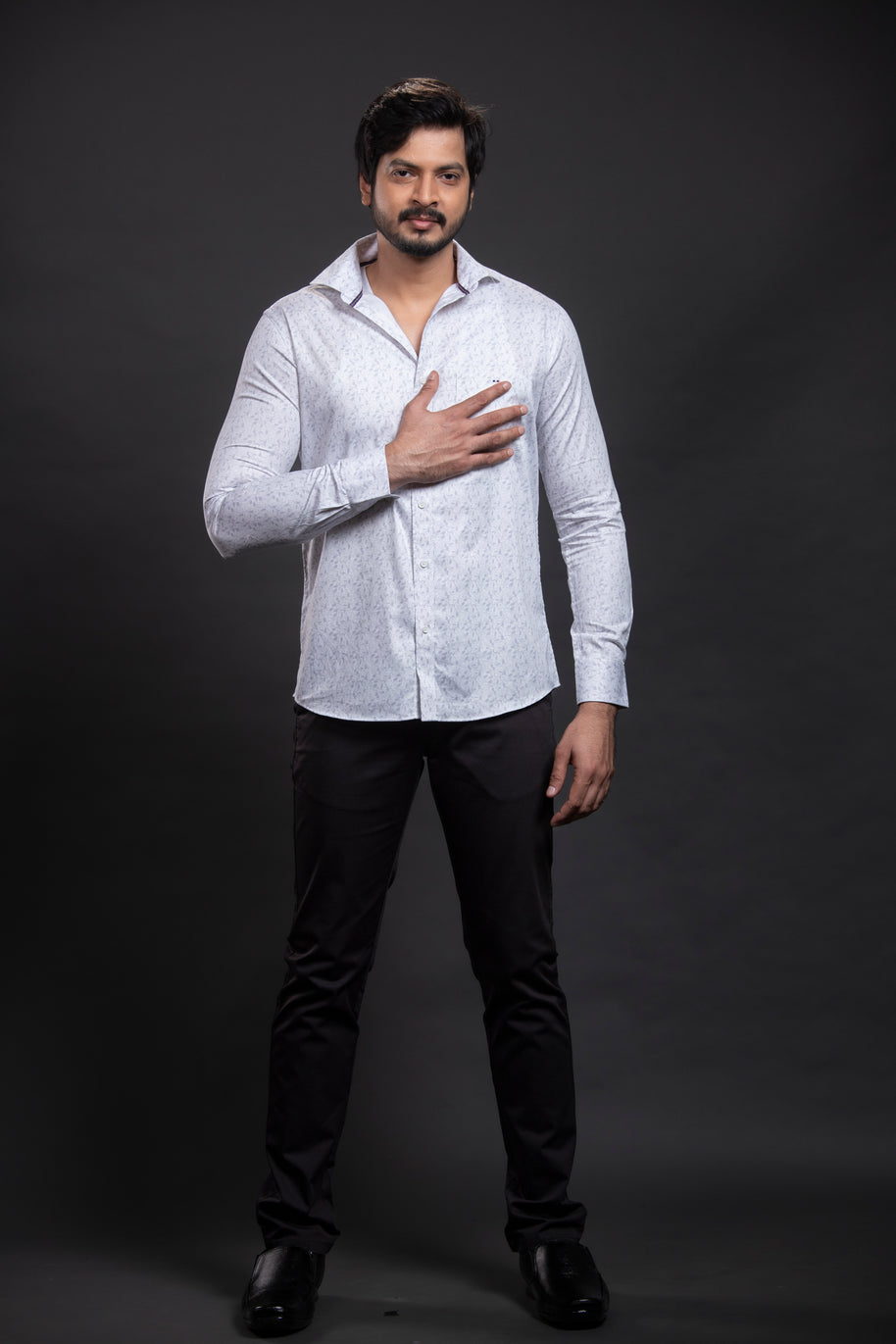 Grey Printed Shirt
