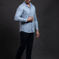 Blue Printed Shirt