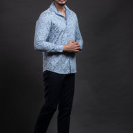 Blue Printed Shirt