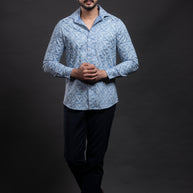 Blue Printed Shirt