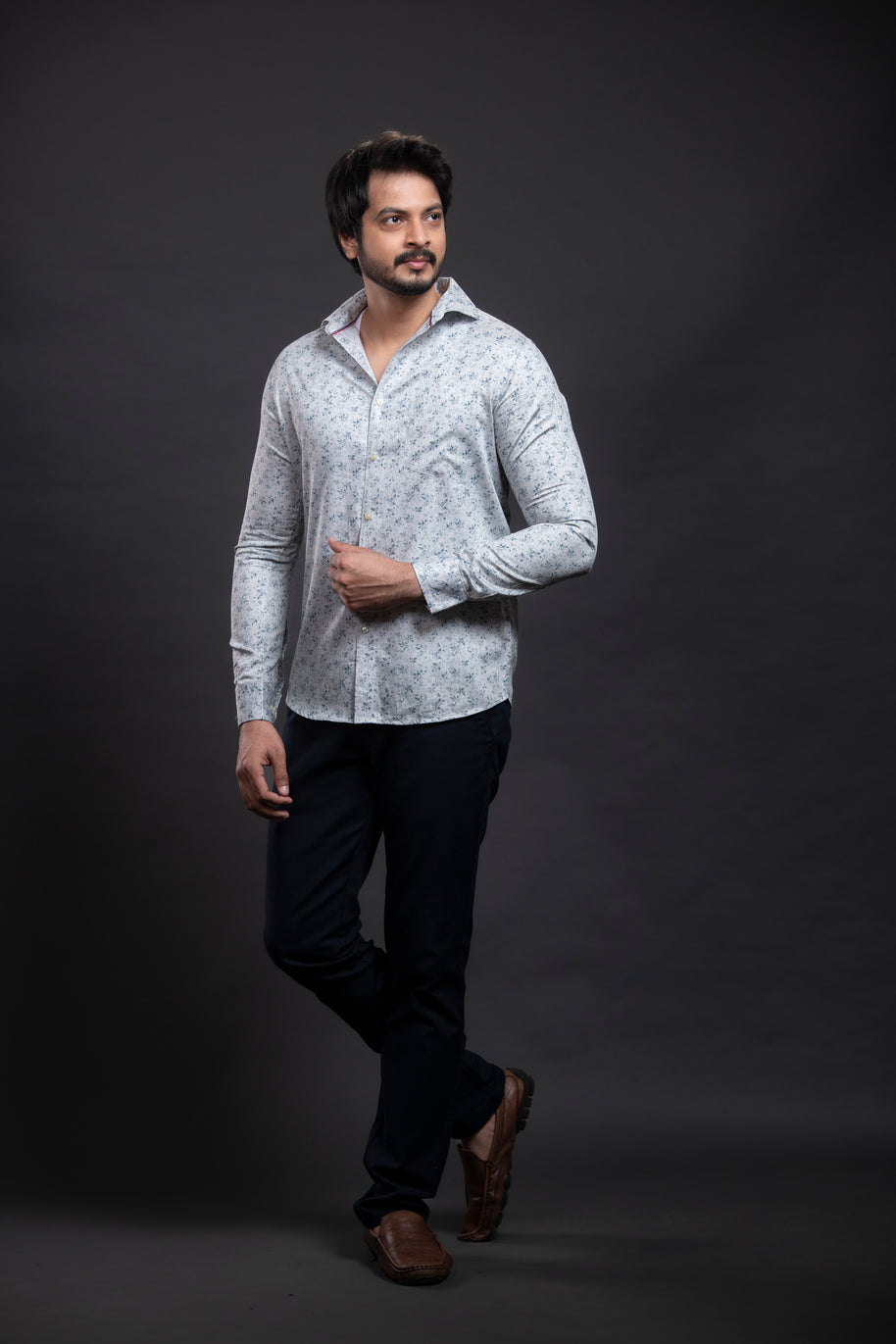 Blue Printed Shirt