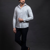 Blue Printed Shirt