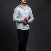 Blue Printed Shirt