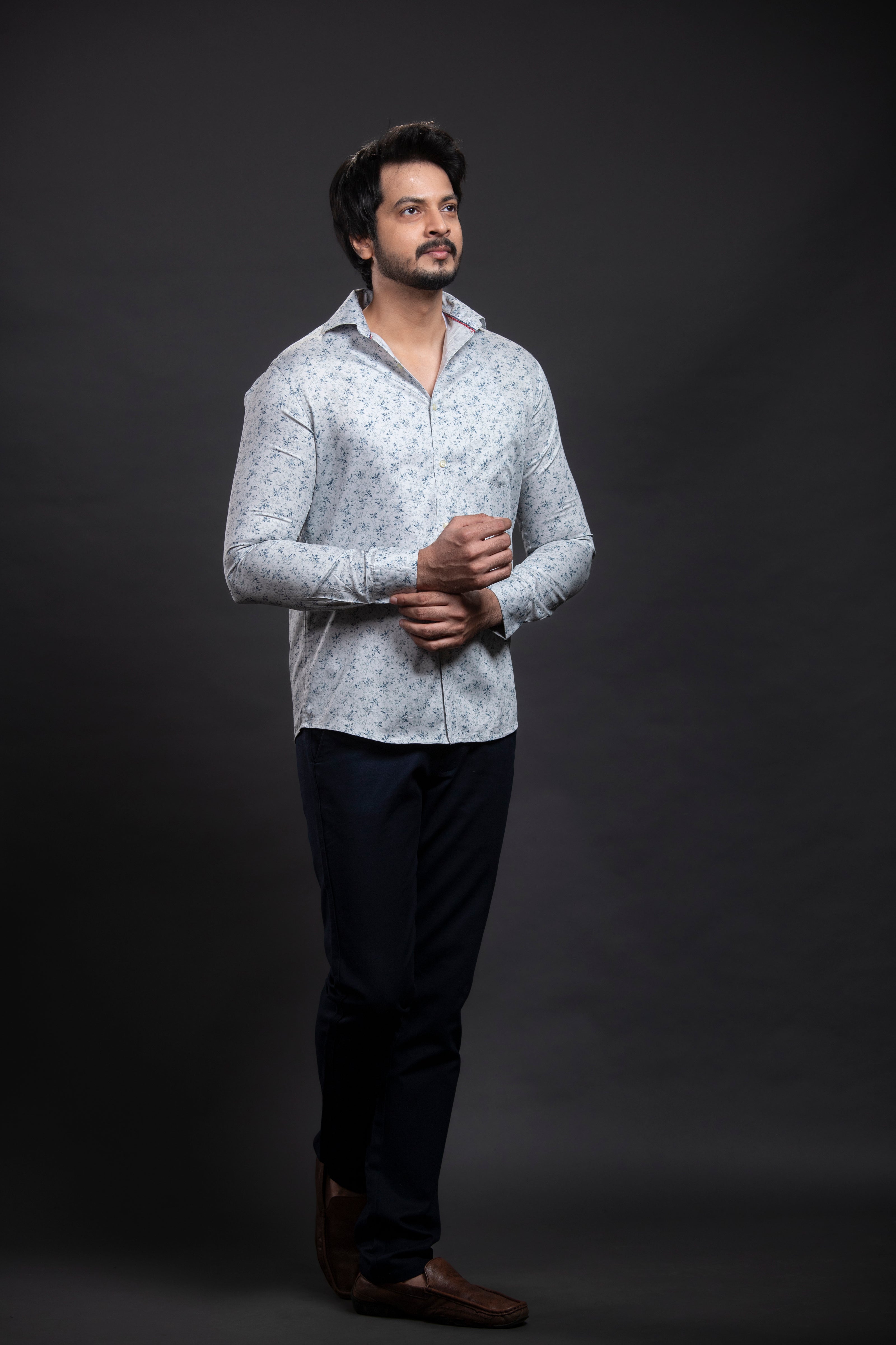 Blue Printed Shirt