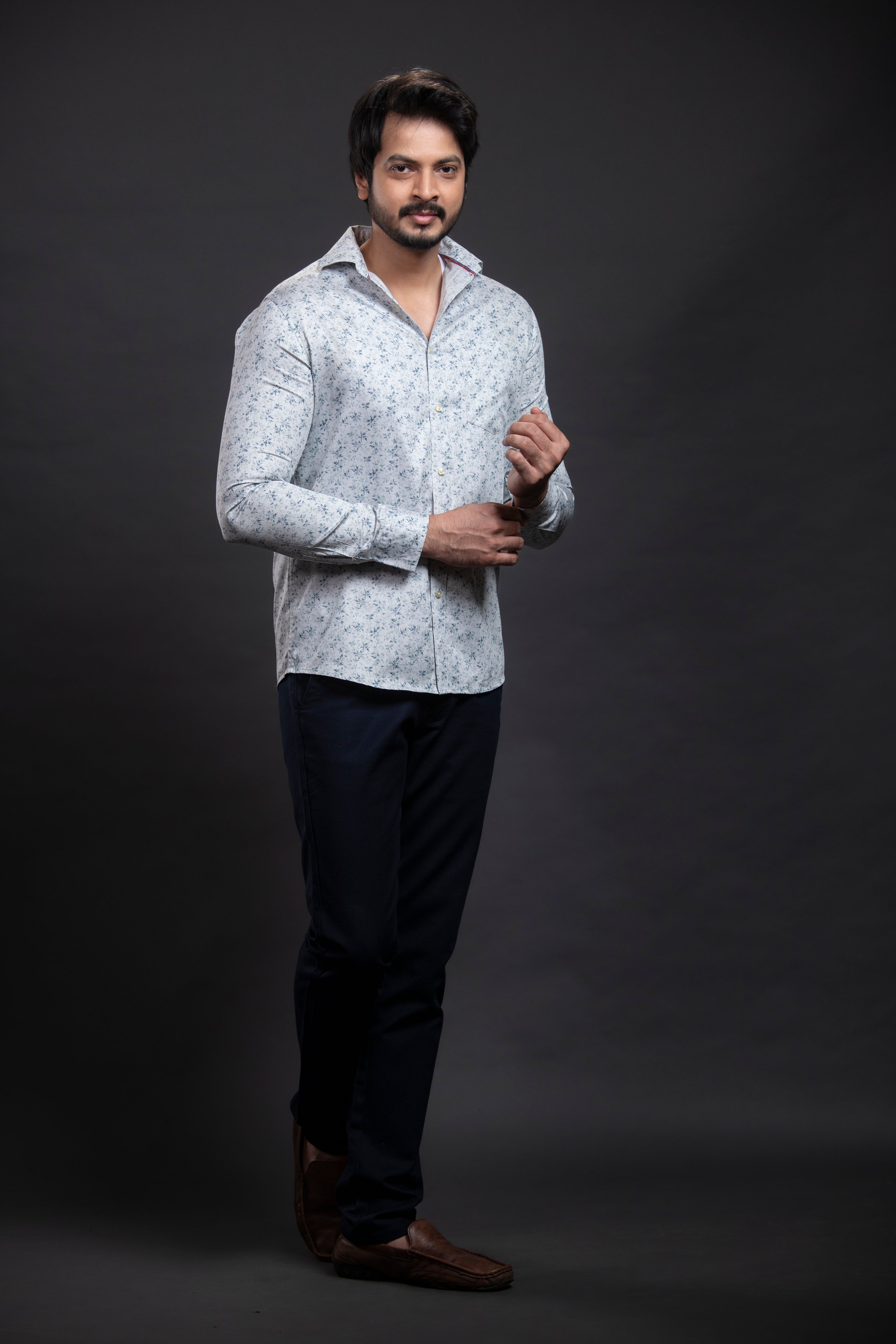 Blue Printed Shirt
