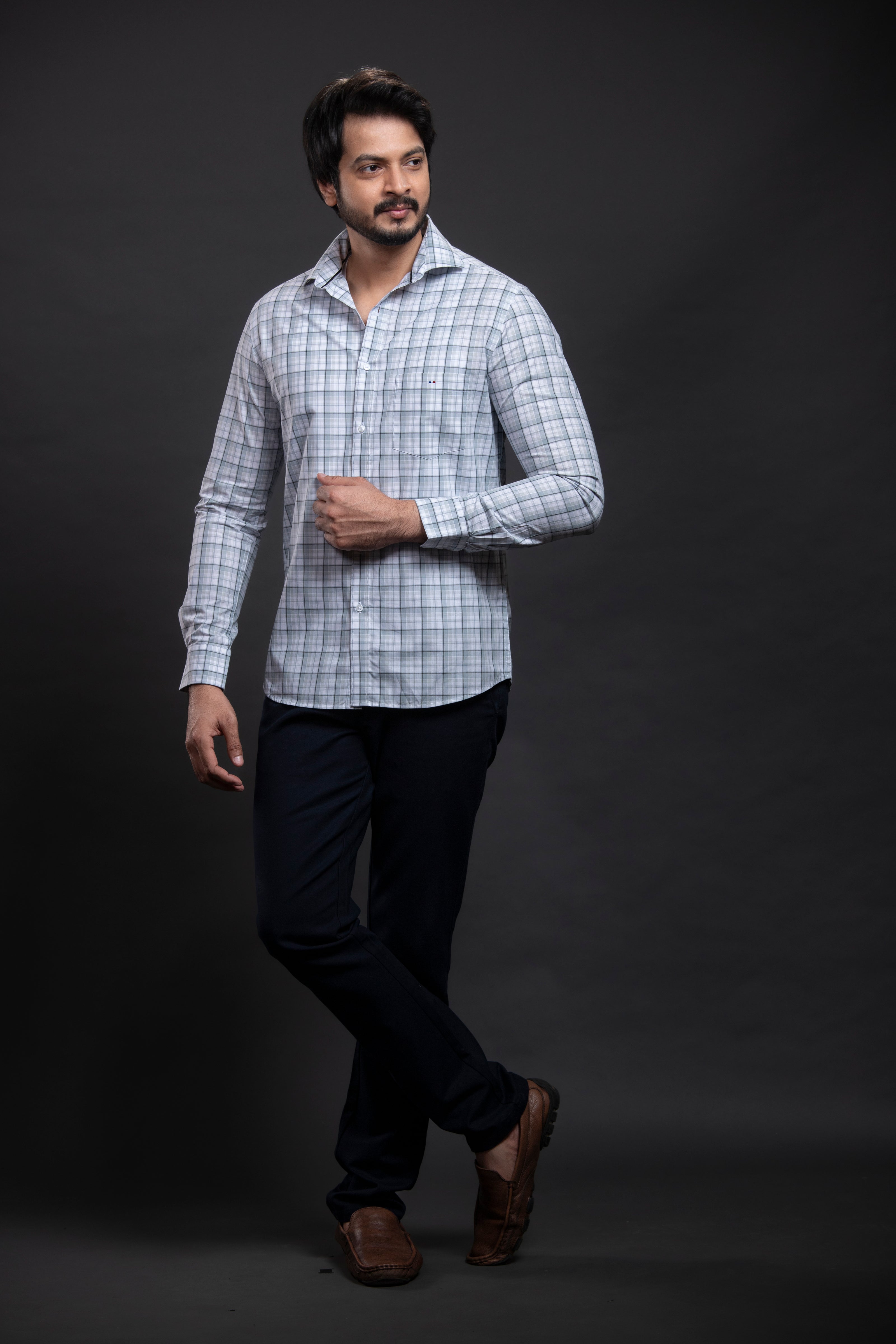 Olive Checkered Shirt
