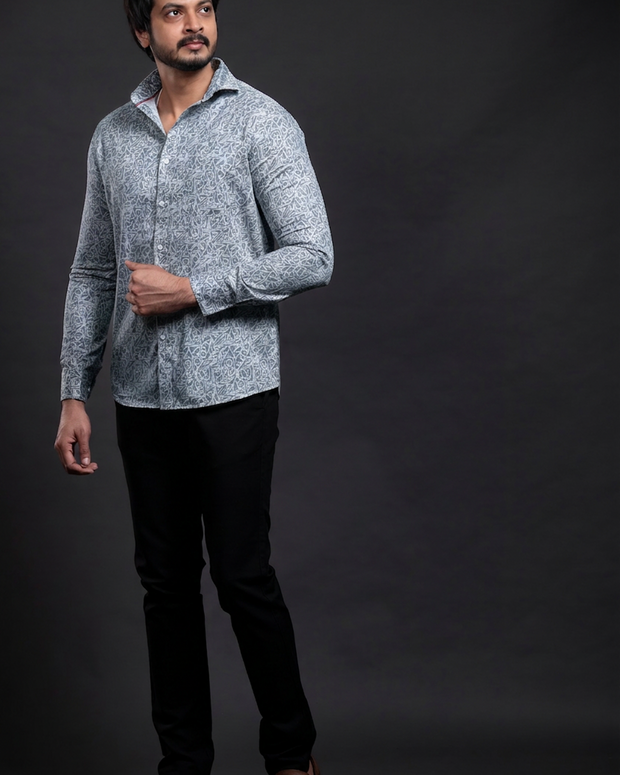 Grey Printed Shirt
