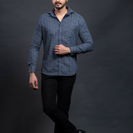 Navy Printed Shirt