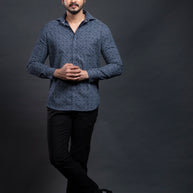 Navy Printed Shirt