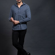 Navy Printed Shirt