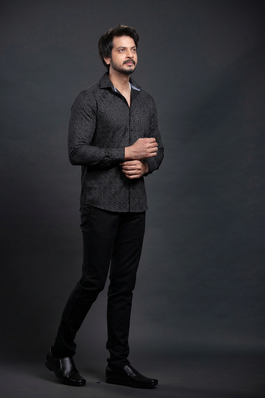 Navy Printed Shirt
