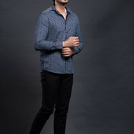 Navy Printed Shirt