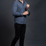 Navy Printed Shirt