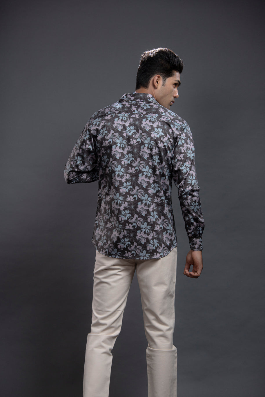 Brown Floral Printed Shirts