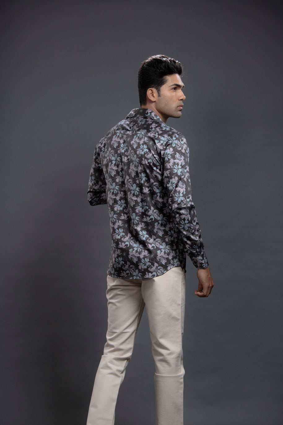 Brown Floral Printed Shirts