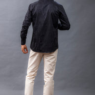 Black Dobby Printed Shirts