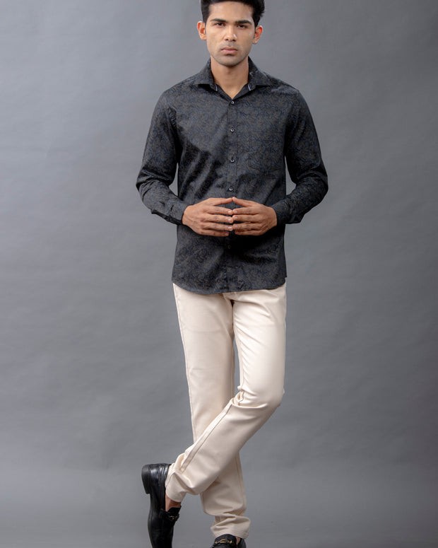 Maroon Printed Shirt