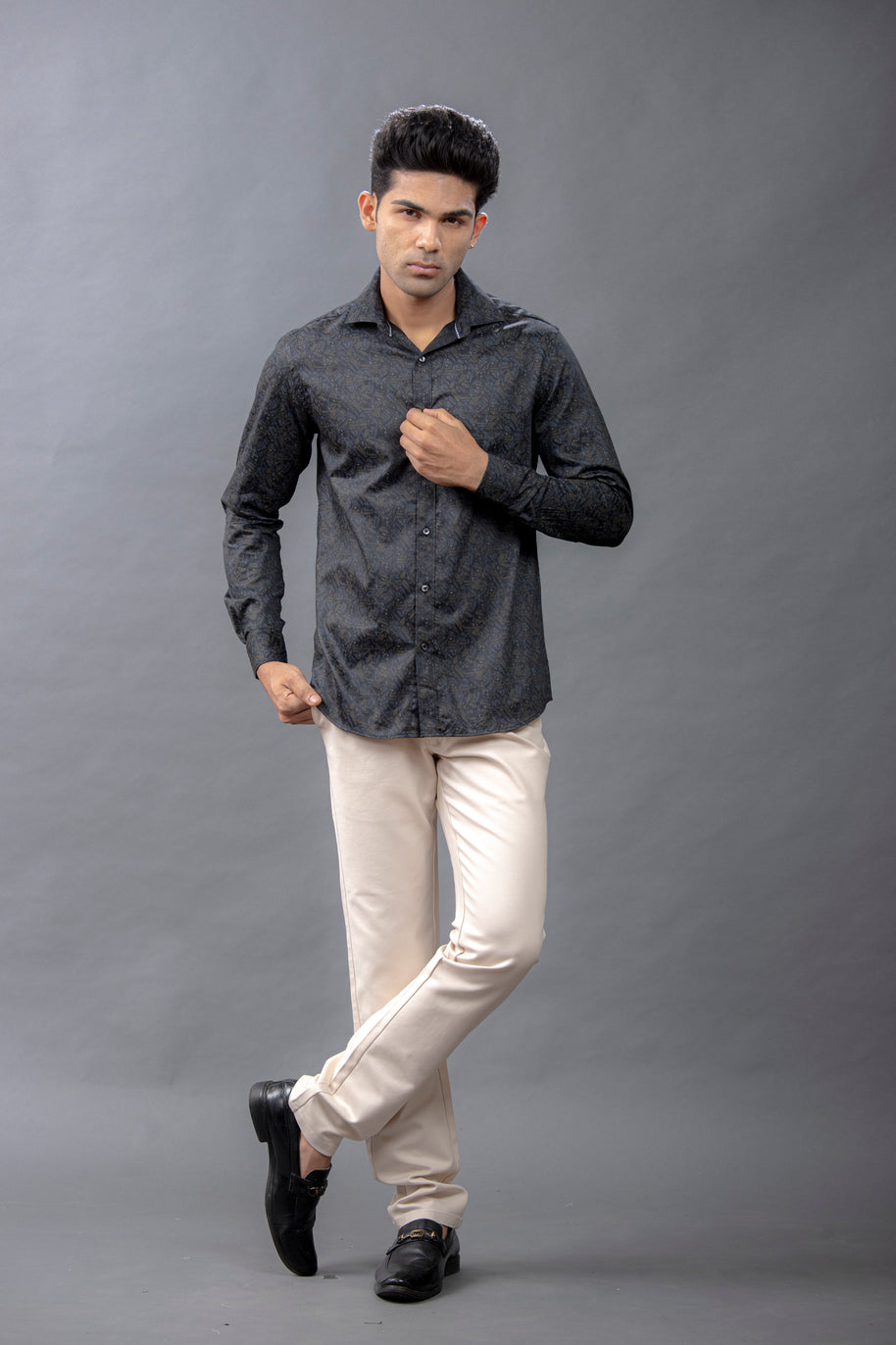 Maroon Printed Shirt