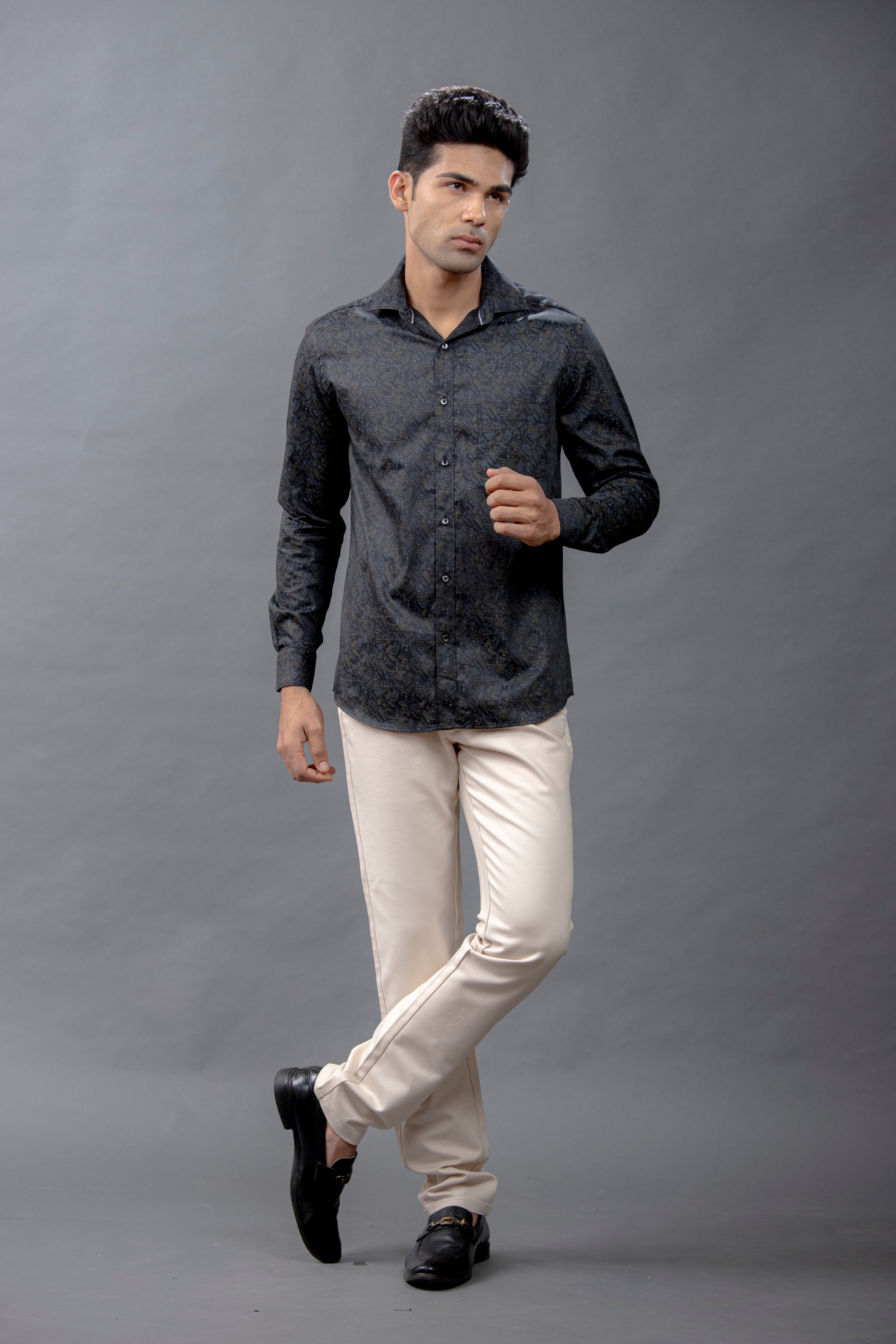 Maroon Printed Shirt