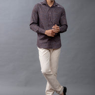 Maroon Printed Shirt
