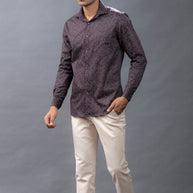 Maroon Printed Shirt