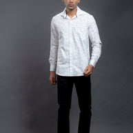 Grey Floral Printed Shirt
