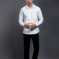Grey Floral Printed Shirt