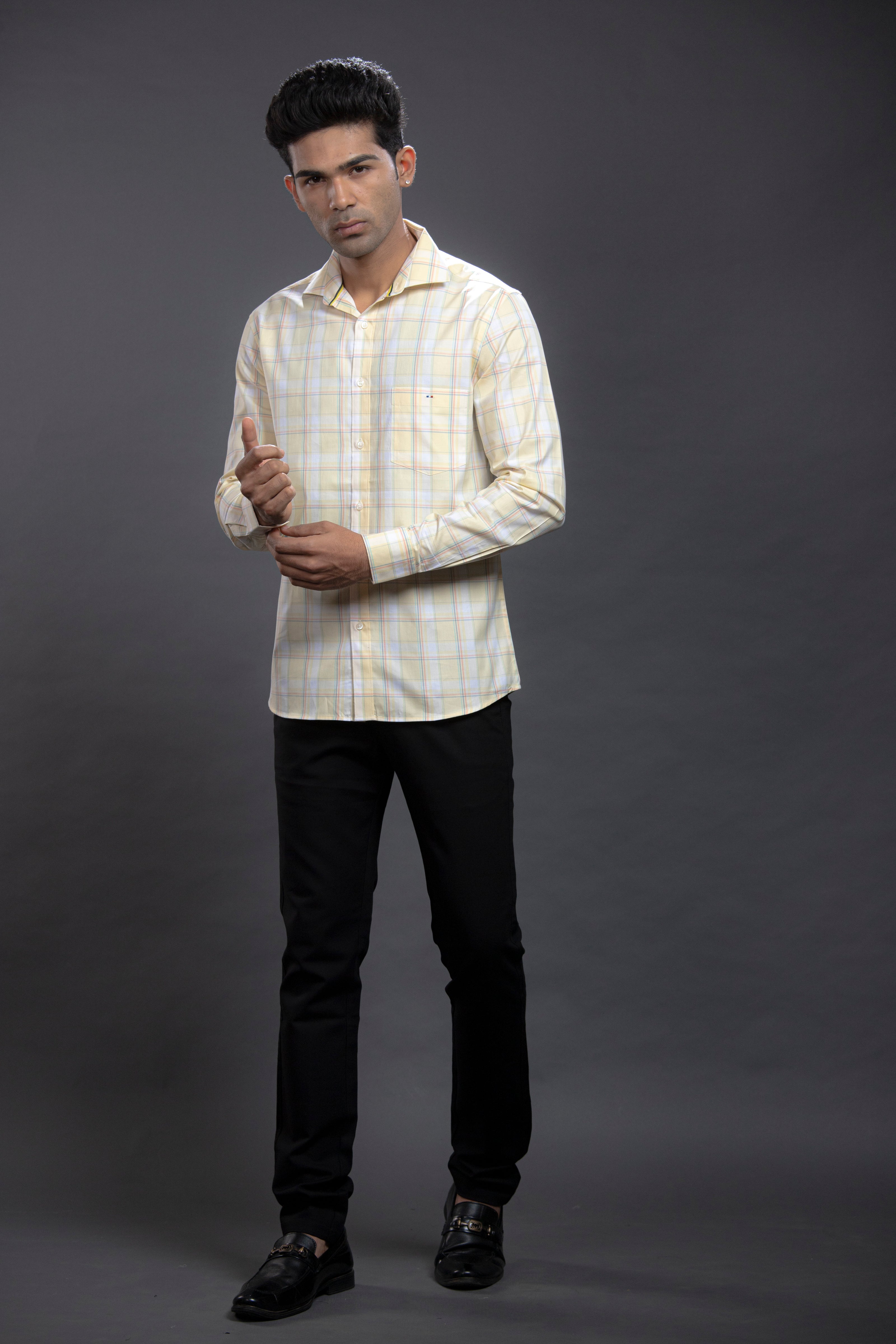 Yellow Checkered Shirts