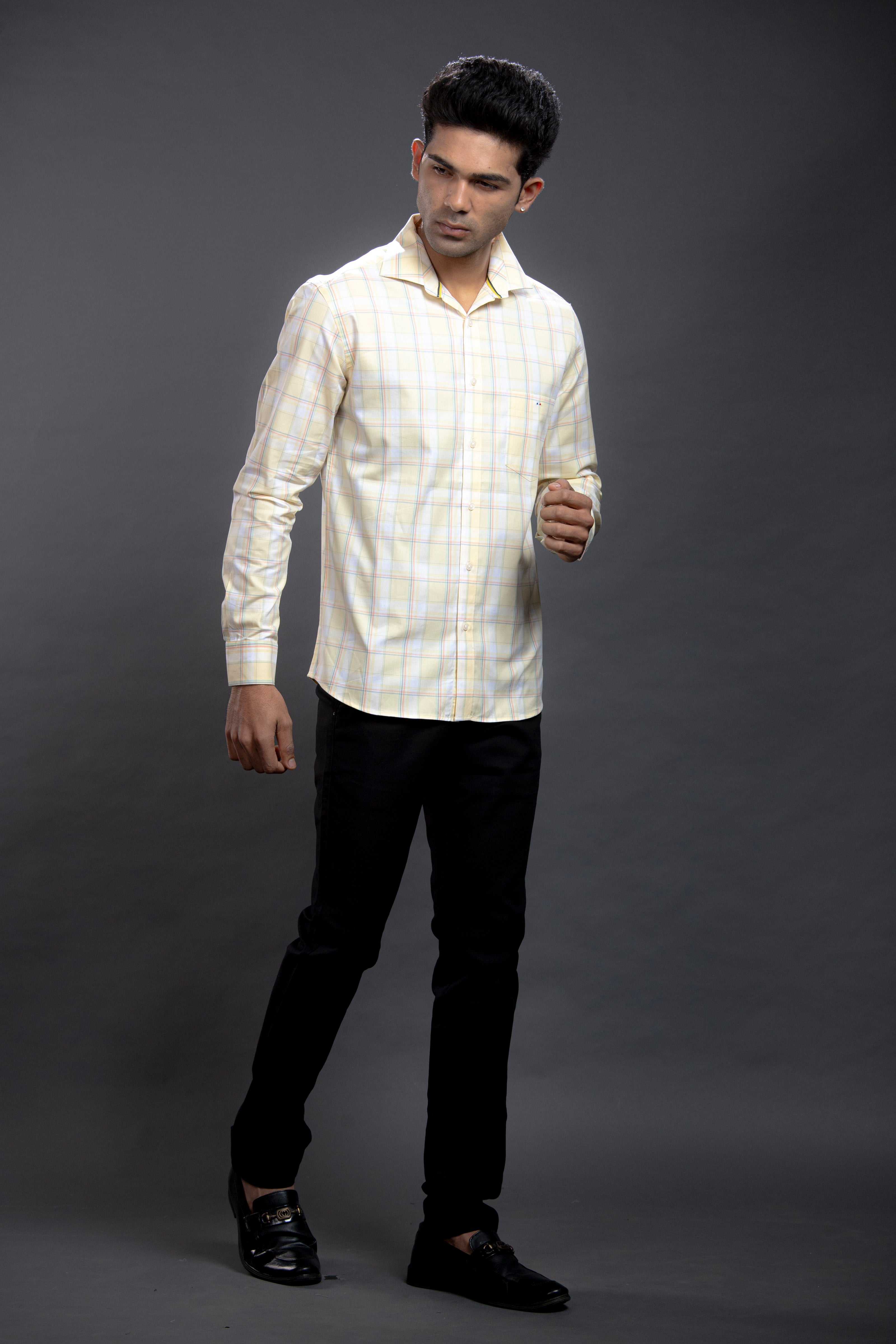 Yellow Checkered Shirts